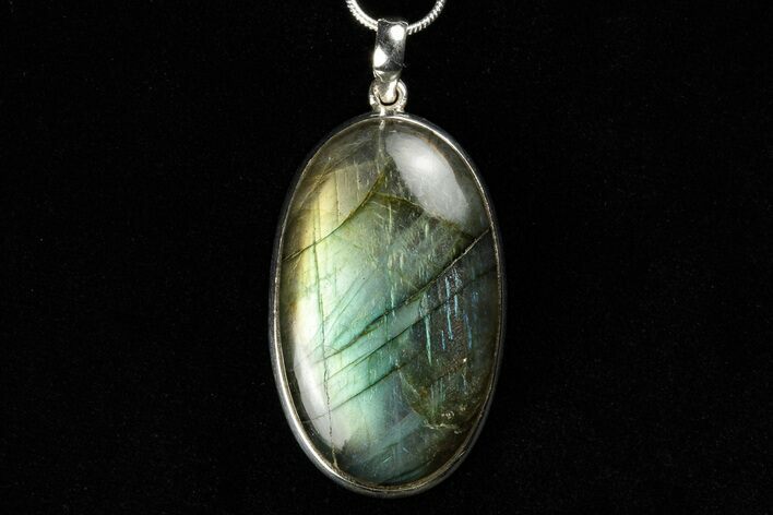 Brilliant Labradorite Pendant (Necklace) - Sterling Silver #192282